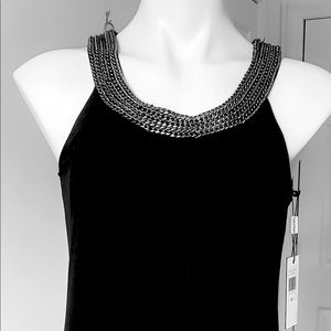 New Calvin Klein Sleeveless  Black MIDI Dress. Size 4
